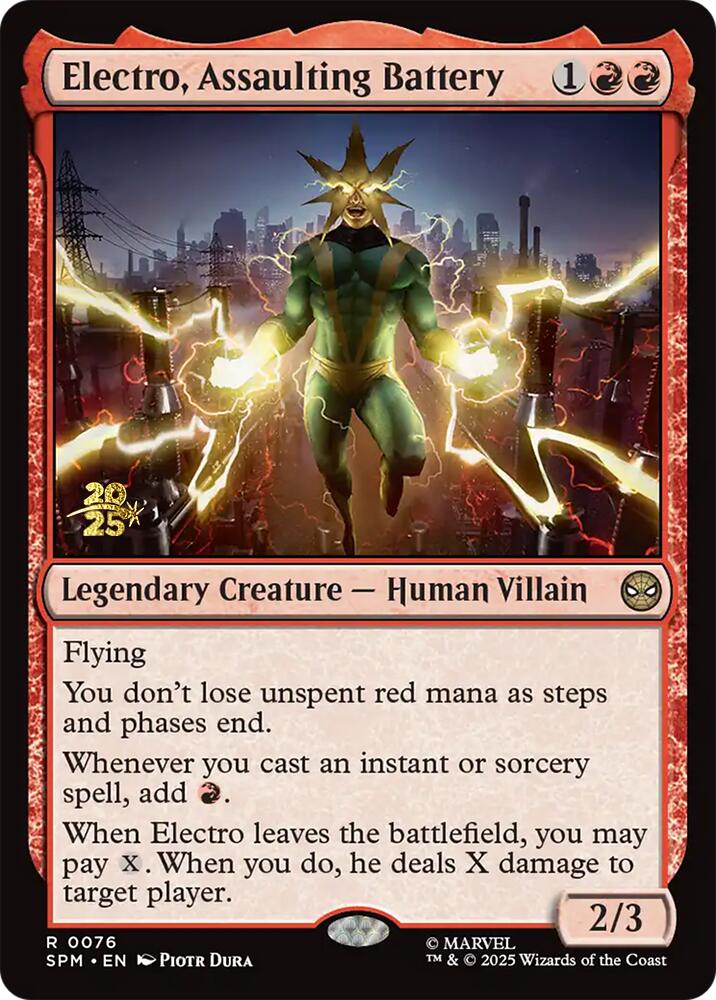 Electro, Assaulting Battery [Marvel's Spider-Man Prerelease Promos] | Lots Moore NSW