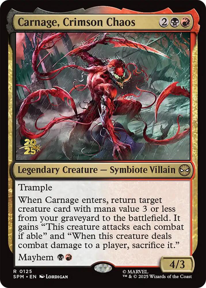 Carnage, Crimson Chaos [Marvel's Spider-Man Prerelease Promos] | Lots Moore NSW