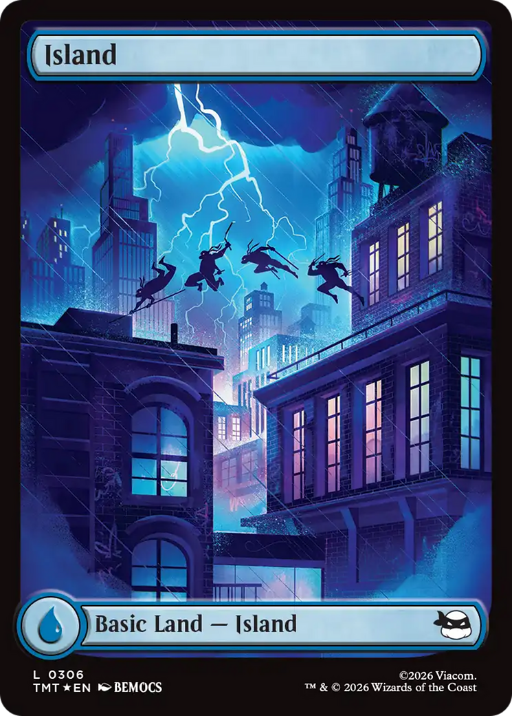 Island (0306) (Surge Foil) [Teenage Mutant Ninja Turtles] | Lots Moore NSW
