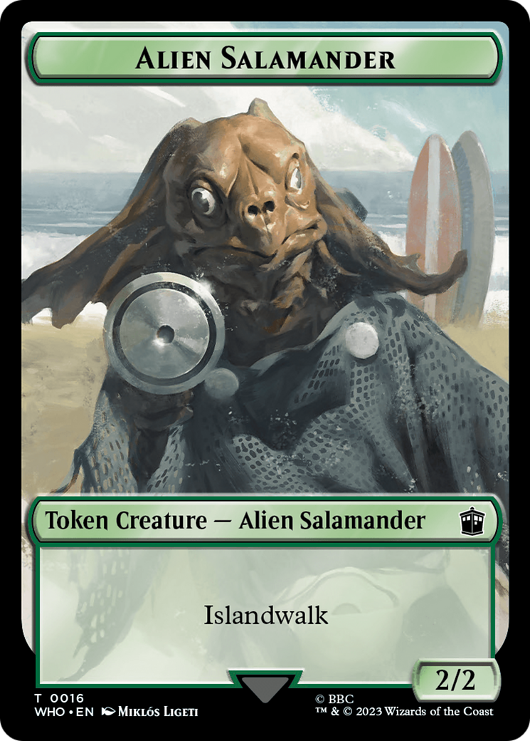 Alien Salamander // Alien Insect Double-Sided Token [Doctor Who Tokens] | Lots Moore NSW