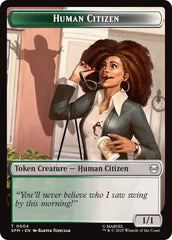 Human Citizen // Treasure Double-Sided Token [Marvel's Spider-Man Tokens] | Lots Moore NSW