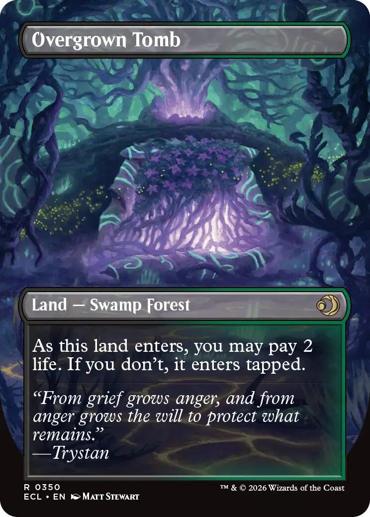 Overgrown Tomb (Borderless) [Lorwyn Eclipsed] Magic: The Gathering | Lots Moore NSW