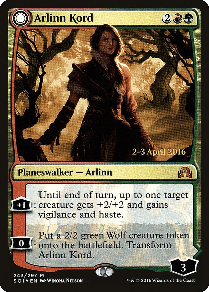 Arlinn Kord // Arlinn, Embraced by the Moon [Shadows over Innistrad Prerelease Promos] | Lots Moore NSW