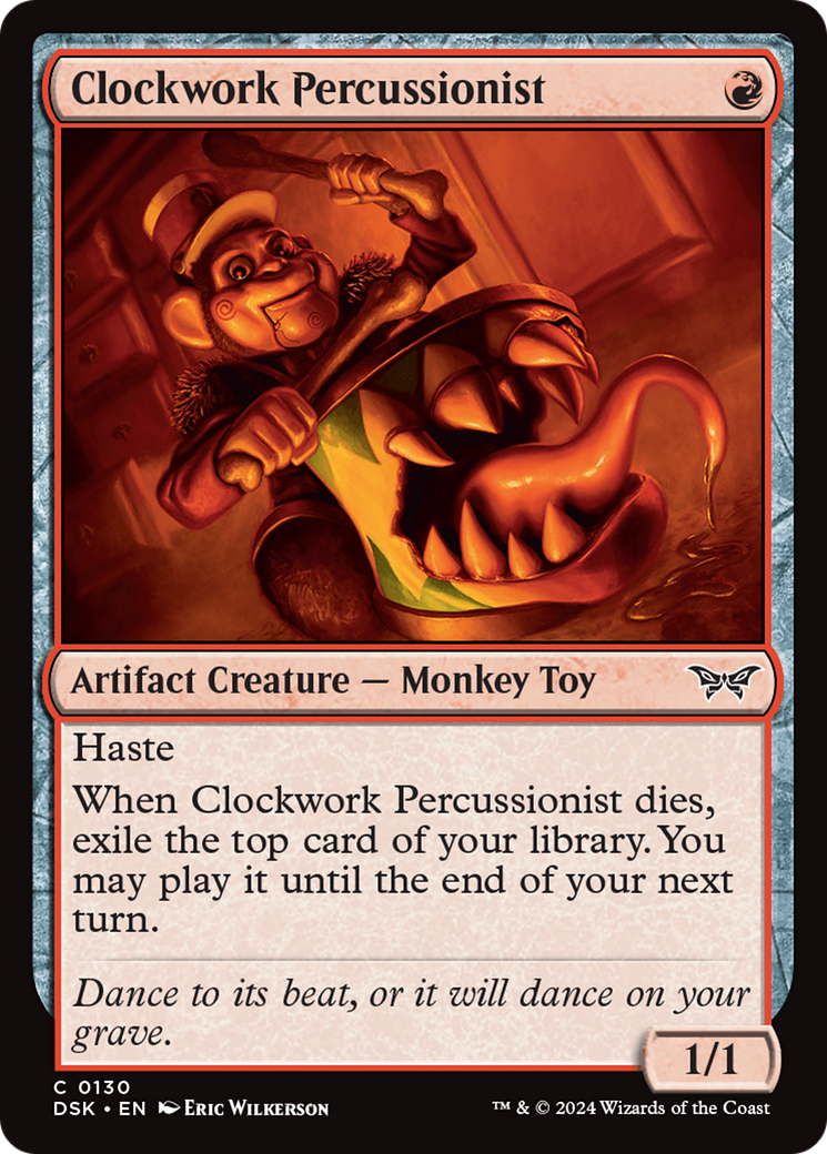 Clockwork Percussionist (0130) [Duskmourn: House of Horror] | Lots Moore NSW