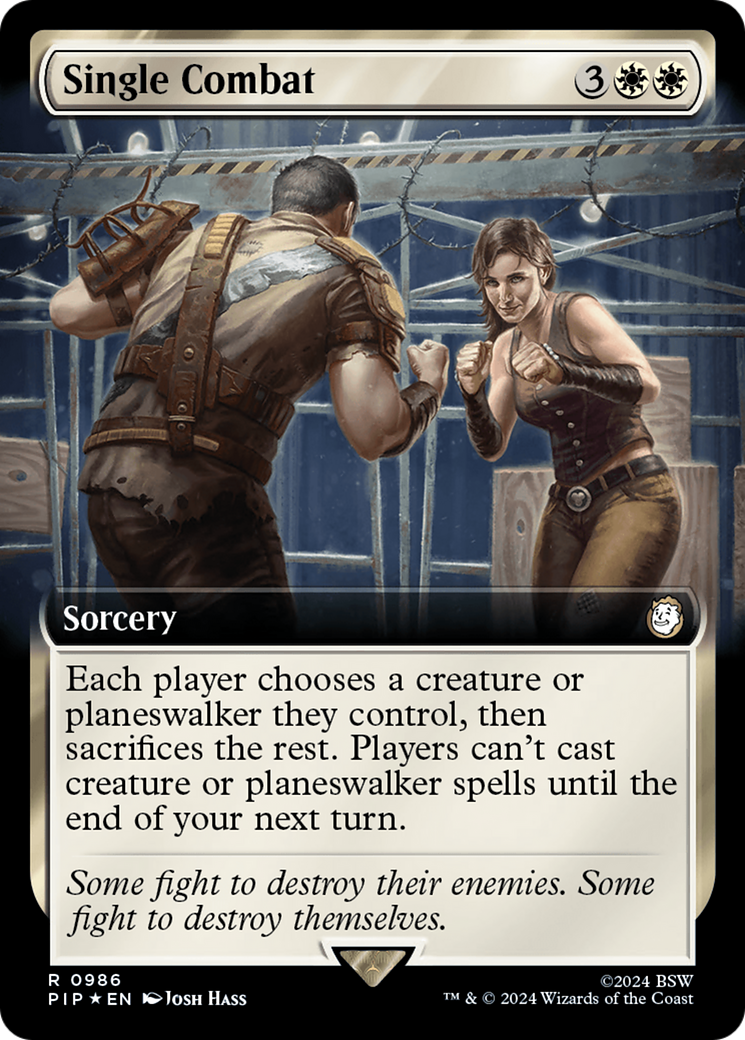 Single Combat (Extended Art) (Surge Foil) [Fallout] | Lots Moore NSW