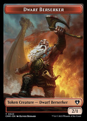 Human Soldier // Dwarf Berserker Double-Sided Token [Commander Masters Tokens] | Lots Moore NSW