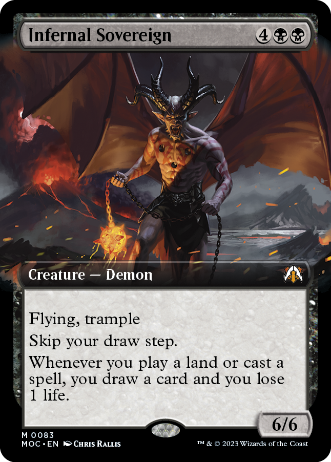 Infernal Sovereign (Extended Art) [March of the Machine Commander] | Lots Moore NSW