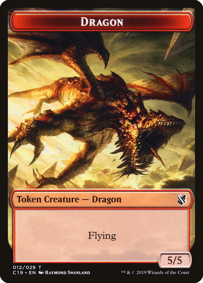 Heart-Piercer Manticore // Dragon Double-Sided Token [Commander 2019 Tokens] | Lots Moore NSW