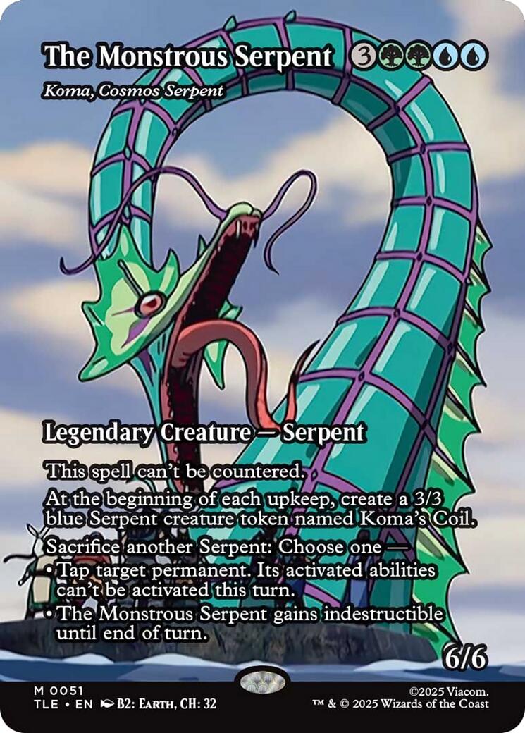 The Monstrous Serpent - Koma, Cosmos Serpent (Borderless) [Avatar: The Last Airbender: Eternal-Legal] | Lots Moore NSW