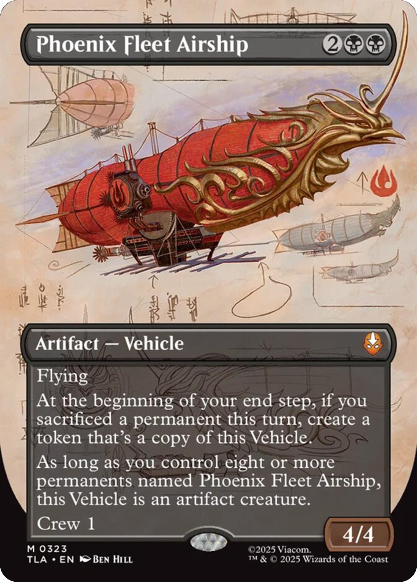 Phoenix Fleet Airship (Borderless) [Avatar: The Last Airbender] Magic: The Gathering | Lots Moore NSW