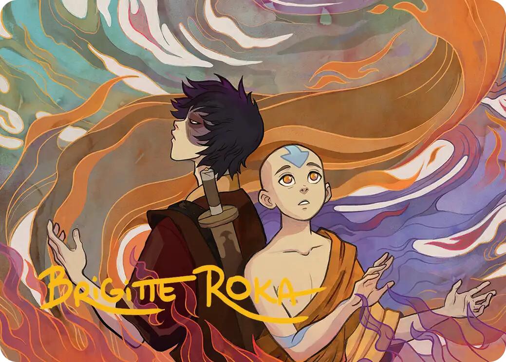 Fated Firepower Art Card (Gold-Stamped Signature) [Avatar: The Last Airbender Art Series] | Lots Moore NSW