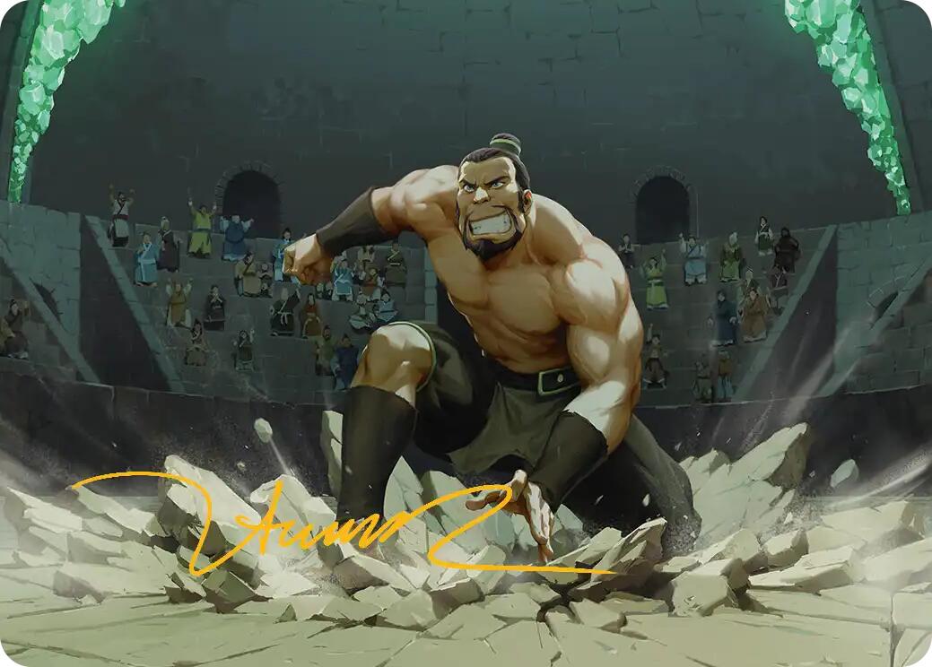 The Boulder, Ready to Rumble Art Card (Gold-Stamped Signature) [Avatar: The Last Airbender Art Series] | Lots Moore NSW