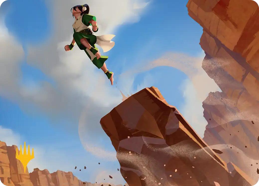 Pillar Launch Art Card (Gold-Stamped Planeswalker Symbol) [Avatar: The Last Airbender Art Series] | Lots Moore NSW