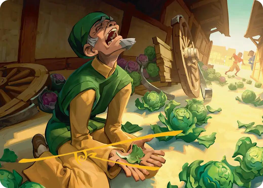 Unlucky Cabbage Merchant Art Card (Gold-Stamped Signature) [Avatar: The Last Airbender Art Series] | Lots Moore NSW