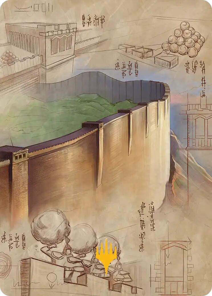 The Walls of Ba Sing Se Art Card (Gold-Stamped Planeswalker Symbol) [Avatar: The Last Airbender Art Series] | Lots Moore NSW