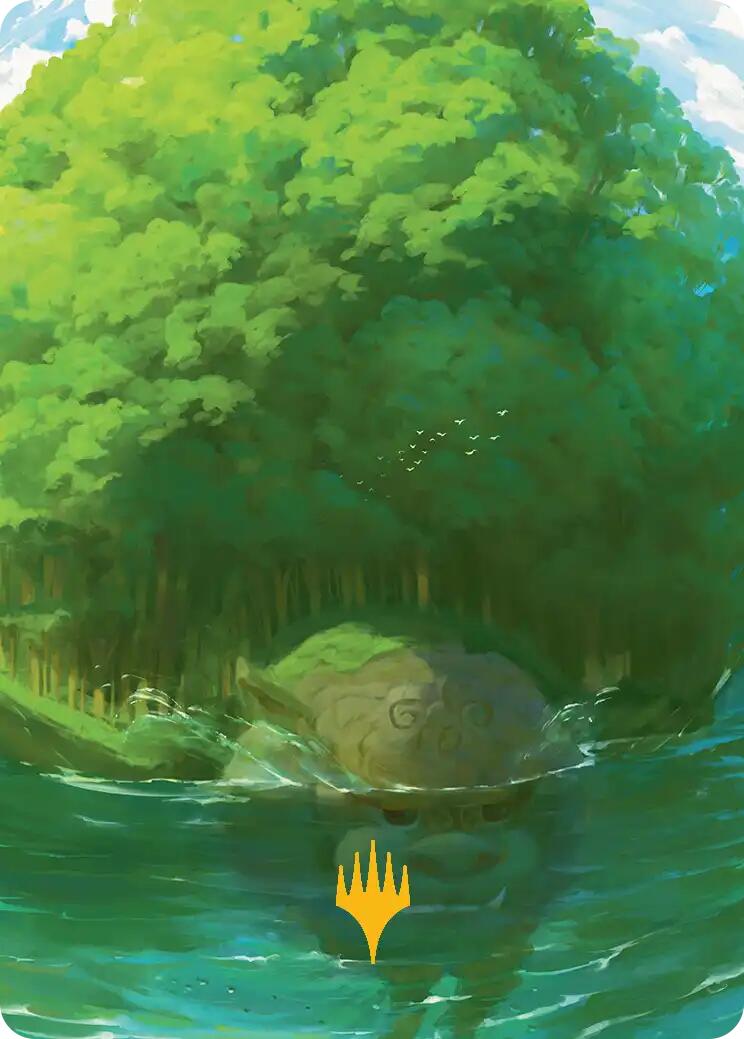 Forest Art Card (Gold-Stamped Planeswalker Symbol) [Avatar: The Last Airbender Art Series] | Lots Moore NSW