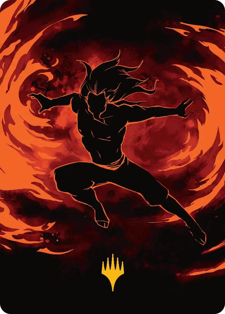 Ozai, the Phoenix King Art Card (Gold-Stamped Planeswalker Symbol) [Avatar: The Last Airbender Art Series] | Lots Moore NSW