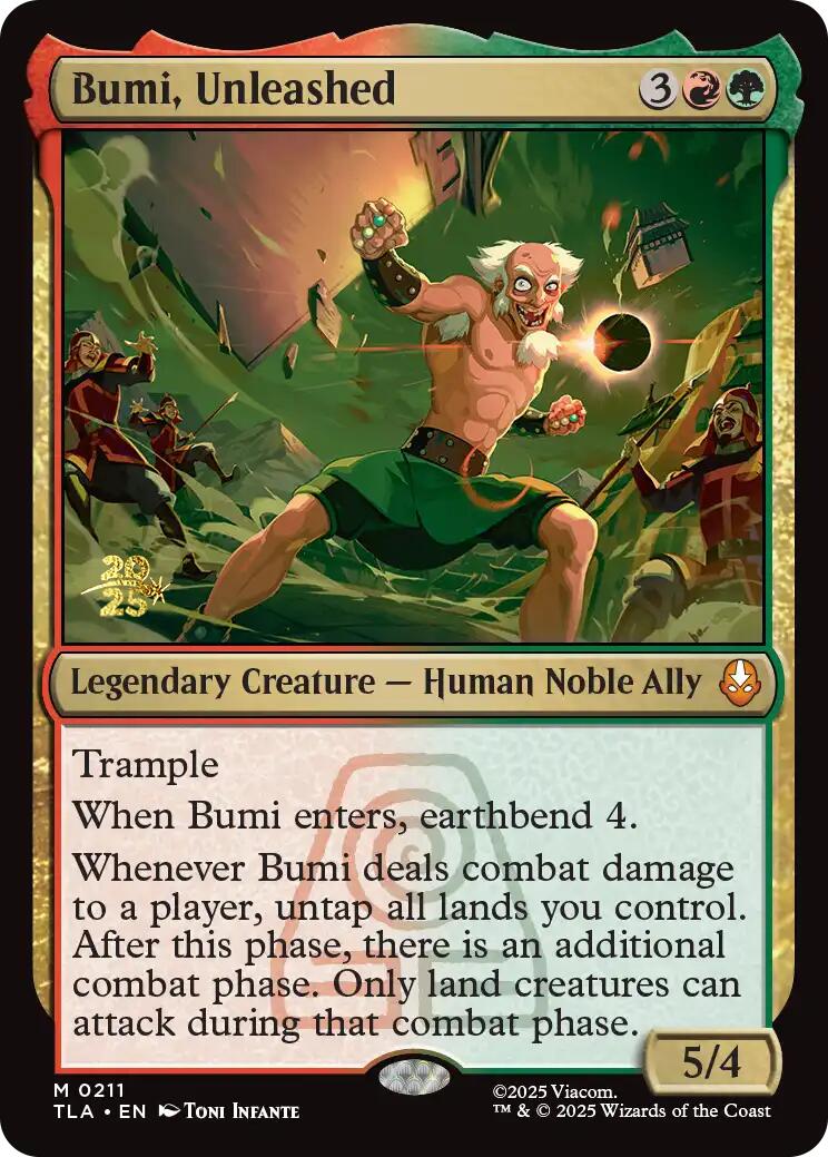 Bumi, Unleashed [Avatar: The Last Airbender Prerelease Cards] | Lots Moore NSW
