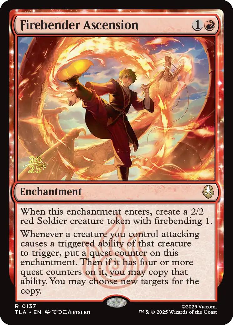 Firebender Ascension [Avatar: The Last Airbender Prerelease Cards] | Lots Moore NSW