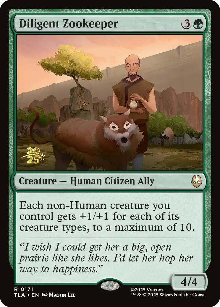Diligent Zookeeper [Avatar: The Last Airbender Prerelease Cards] | Lots Moore NSW