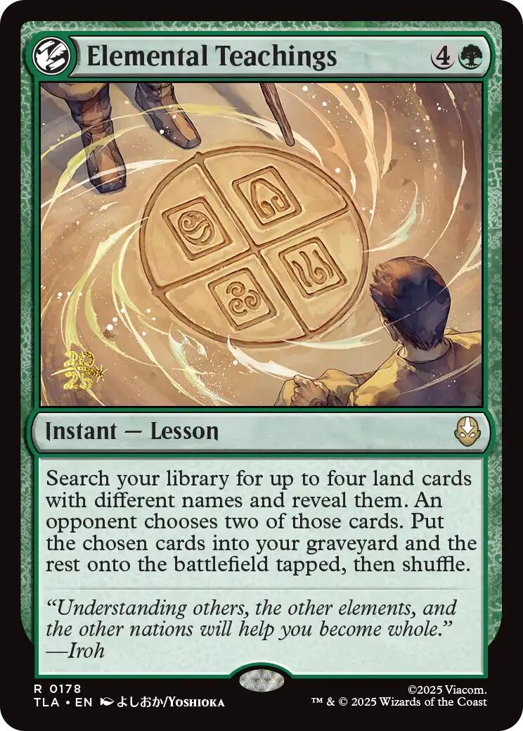 Elemental Teachings [Avatar: The Last Airbender Prerelease Cards] | Lots Moore NSW