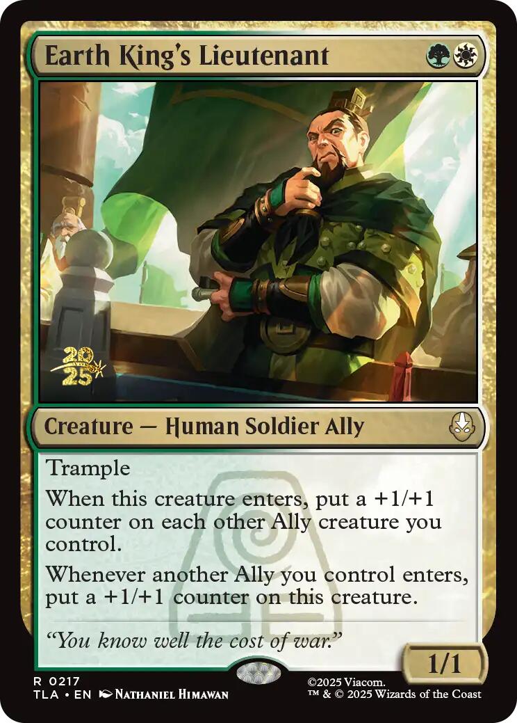 Earth King's Lieutenant [Avatar: The Last Airbender Prerelease Cards] | Lots Moore NSW