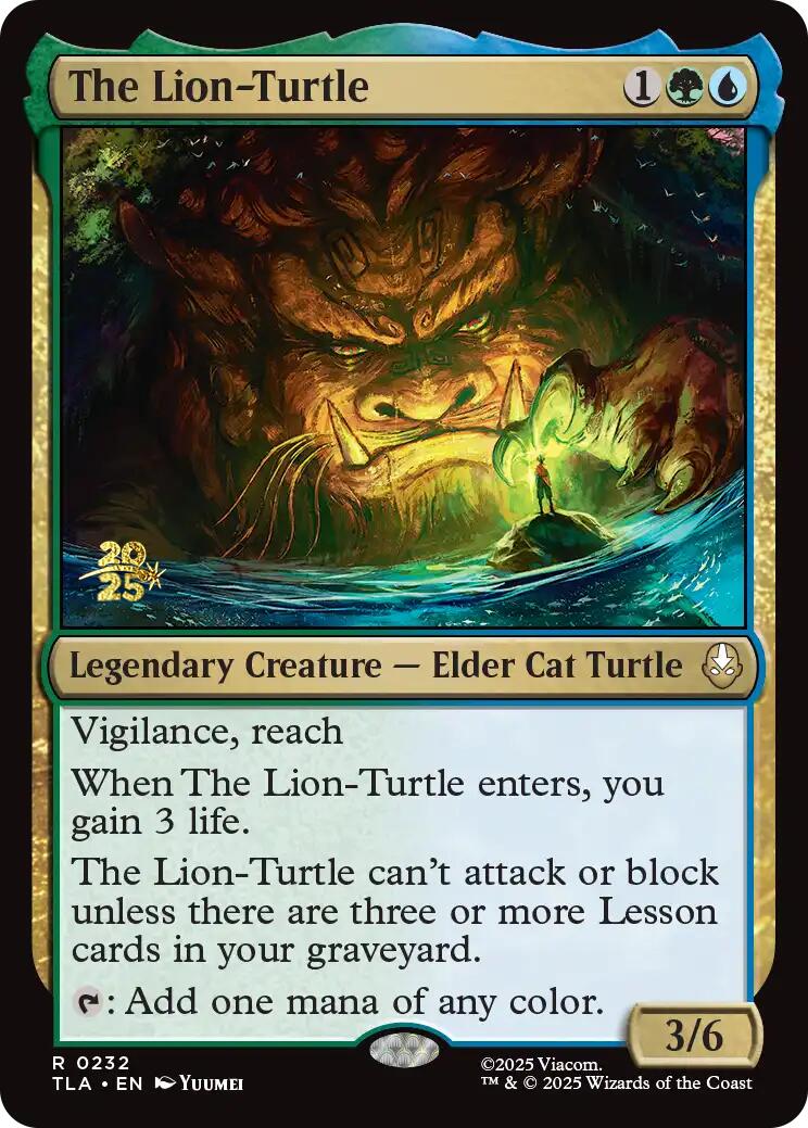 The Lion-Turtle [Avatar: The Last Airbender Prerelease Cards] | Lots Moore NSW
