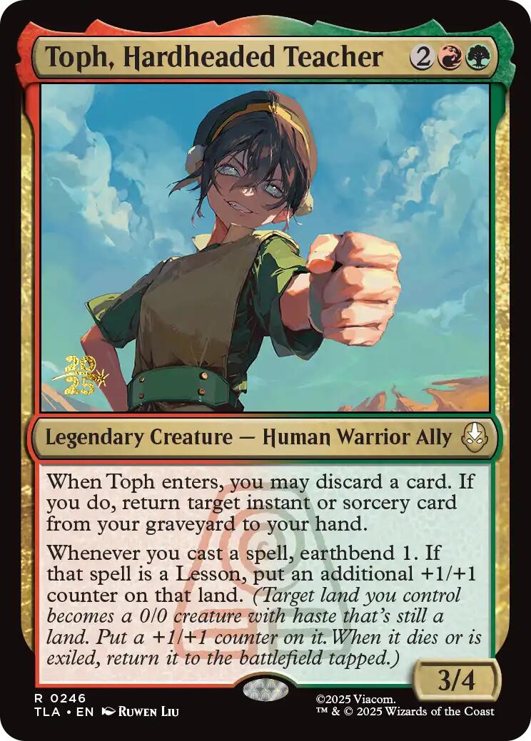 Toph, Hardheaded Teacher [Avatar: The Last Airbender Prerelease Cards] | Lots Moore NSW