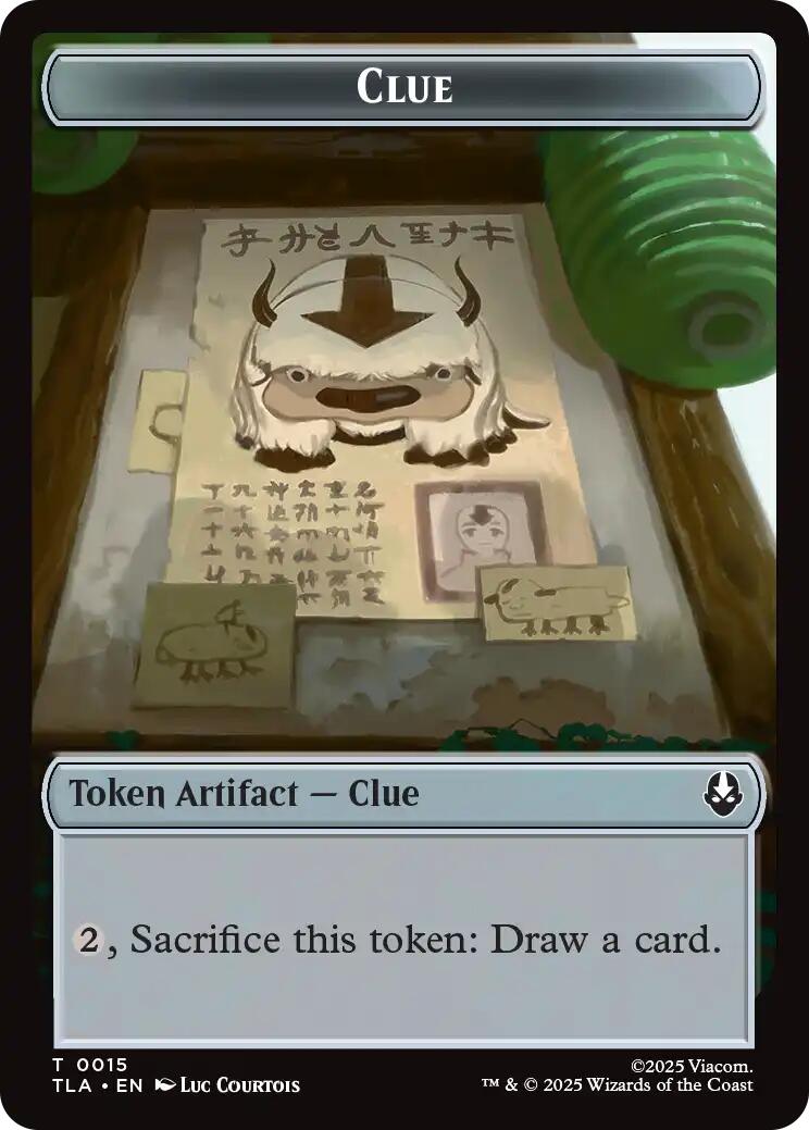 Ally (0004) // Clue (0015) Double-Sided Token [Avatar: The Last Airbender Tokens] | Lots Moore NSW