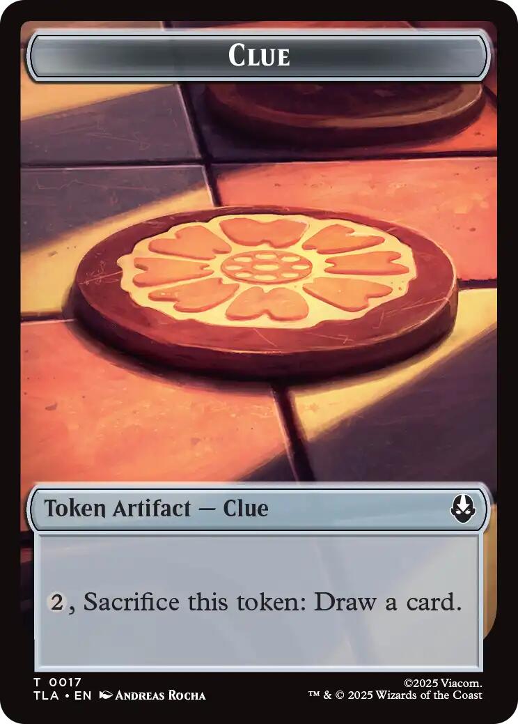 Ally (0006) // Clue (0017) Double-Sided Token [Avatar: The Last Airbender Tokens] | Lots Moore NSW