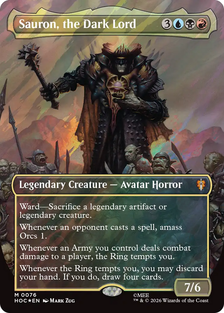 Sauron, the Dark Lord (Borderless) (Surge Foil) [The Hobbit] | Lots Moore NSW