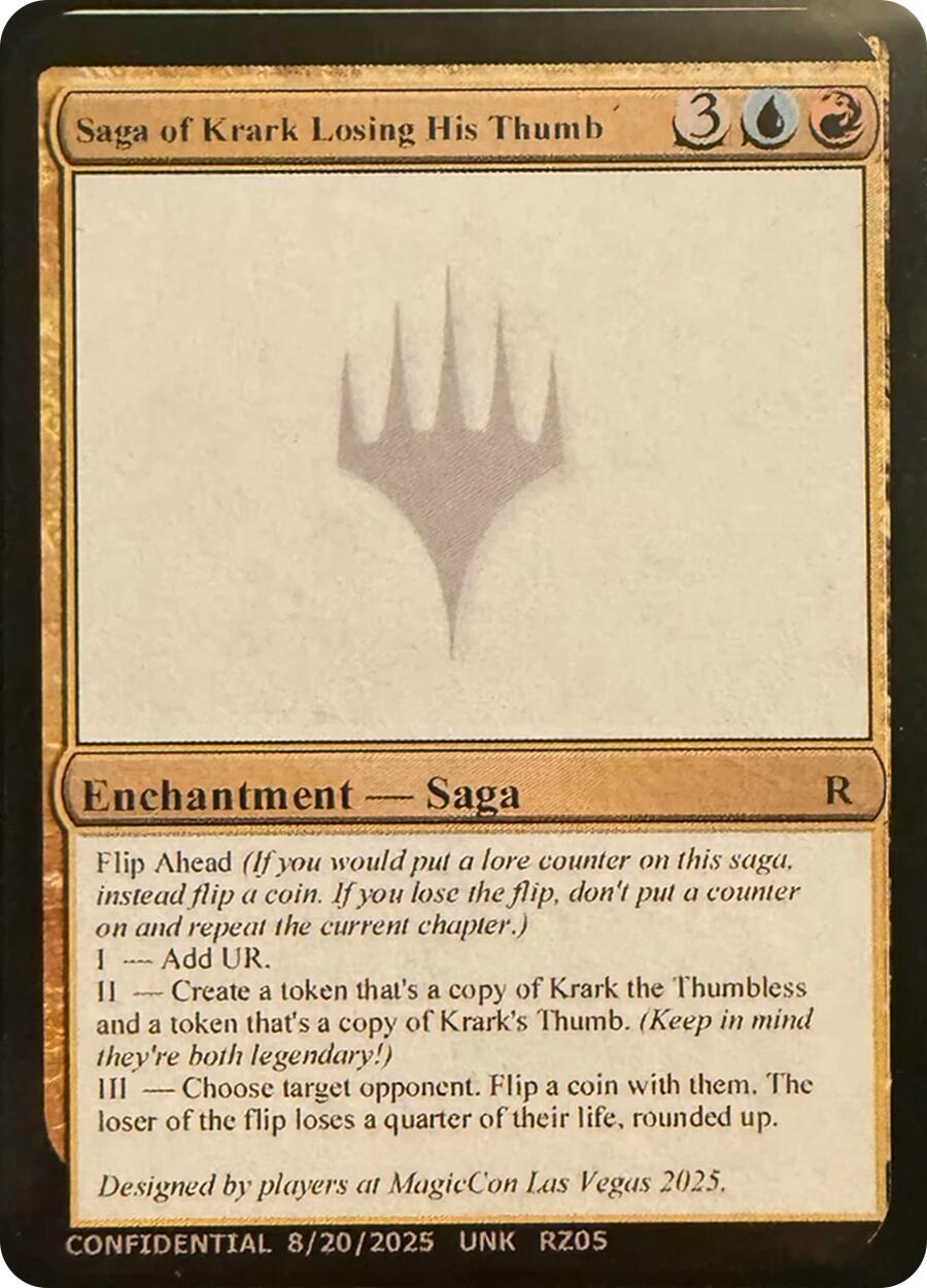 Saga of Krark Losing His Thumb [Unknown Event] | Lots Moore NSW