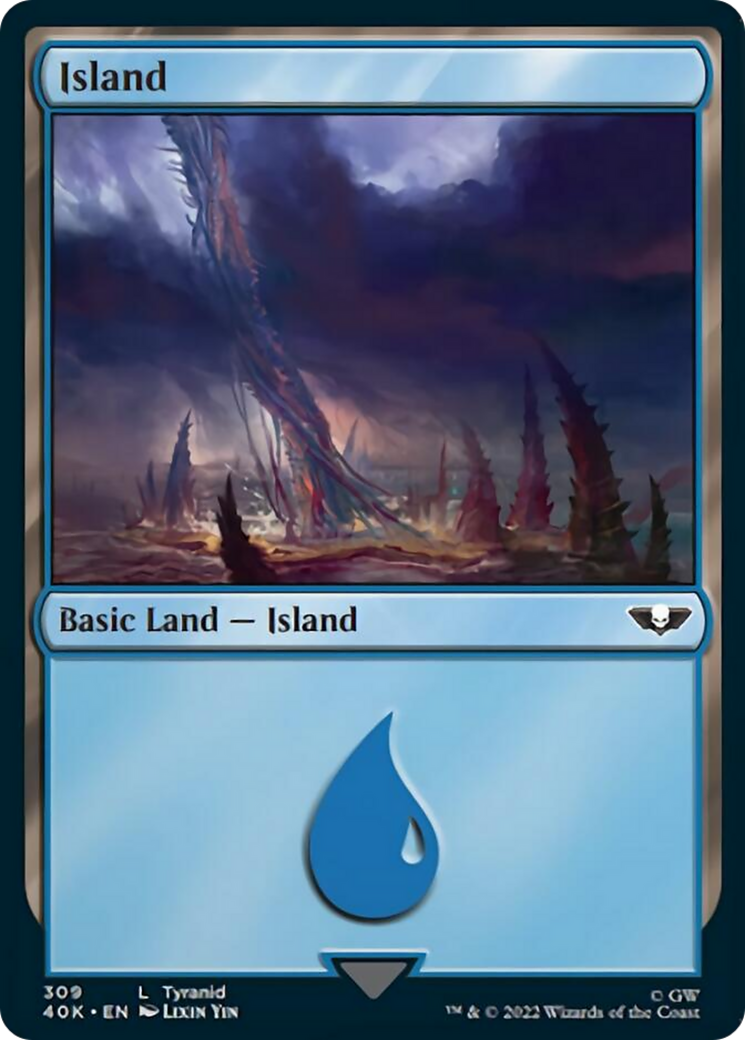 Island (309) (Surge Foil) [Warhammer 40,000] | Lots Moore NSW