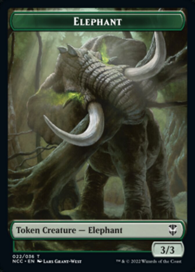 Clue // Elephant Double-Sided Token [Streets of New Capenna Commander Tokens] | Lots Moore NSW