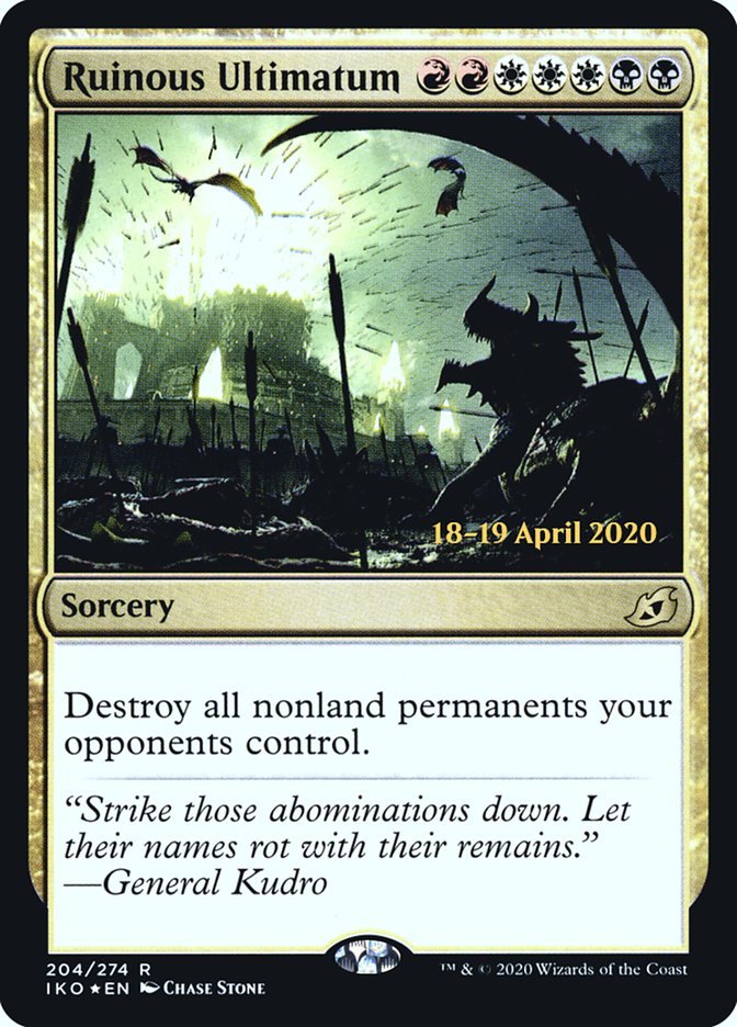 Ruinous Ultimatum [Ikoria: Lair of Behemoths Prerelease Promos] | Lots Moore NSW