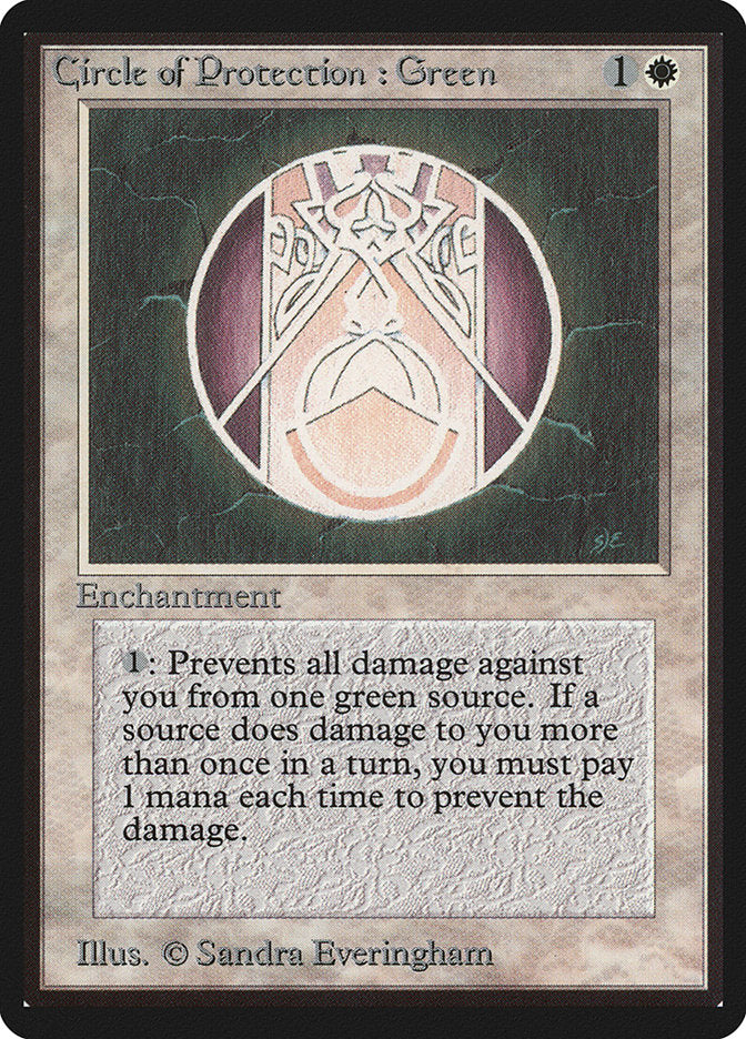 Circle of Protection: Green [Beta Edition] | Lots Moore NSW