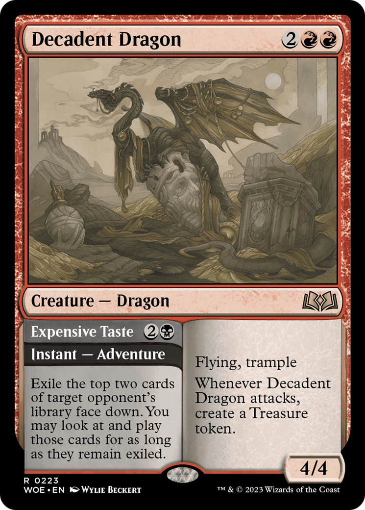 Decadent Dragon // Expensive Taste [Wilds of Eldraine] | Lots Moore NSW