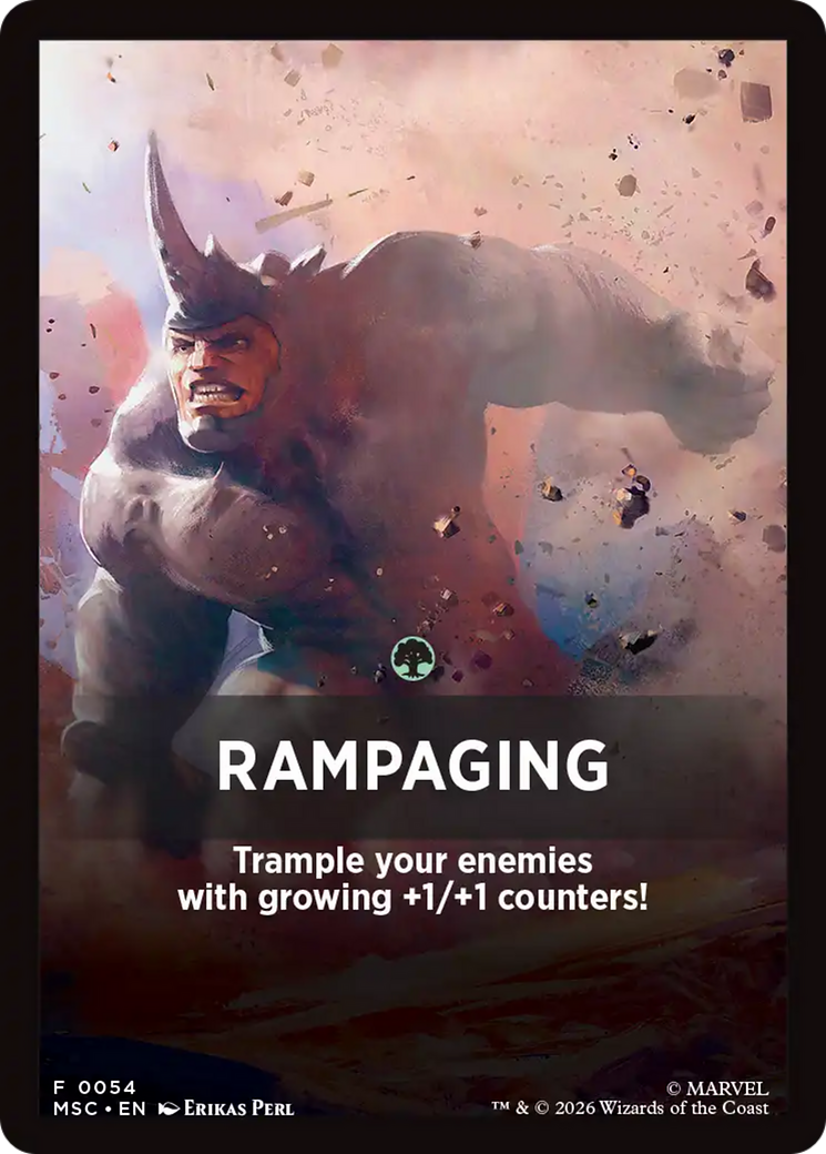 Rampaging Theme Card [Marvel Super Heroes Commander] | Lots Moore NSW