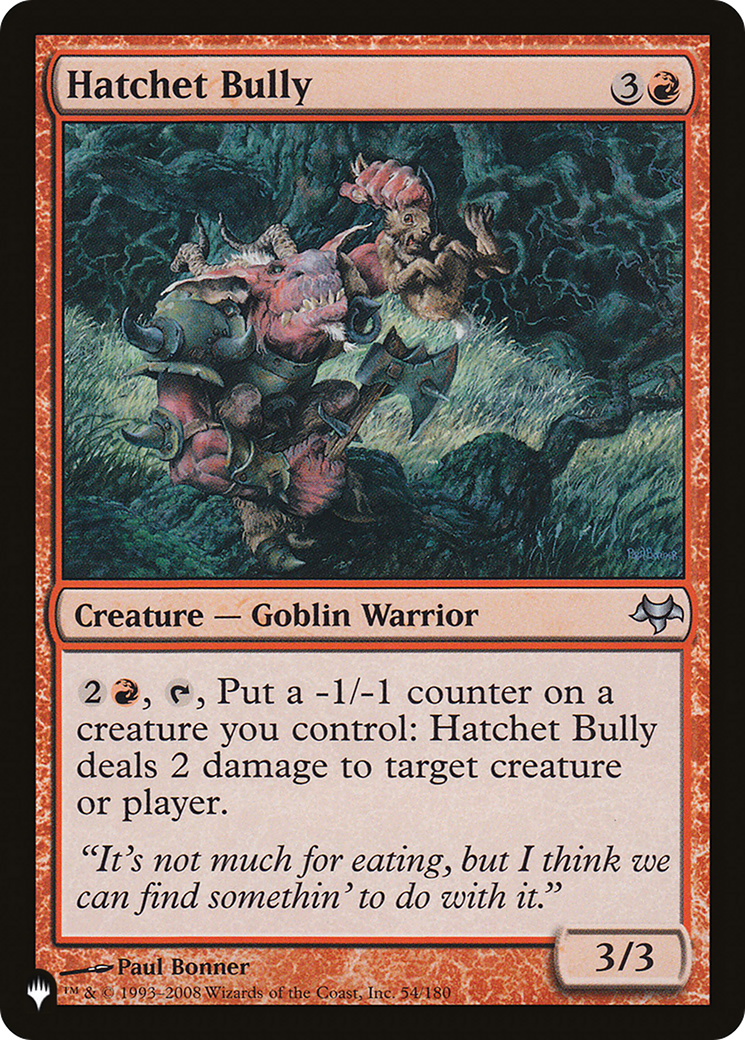 Hatchet Bully [The List] | Lots Moore NSW