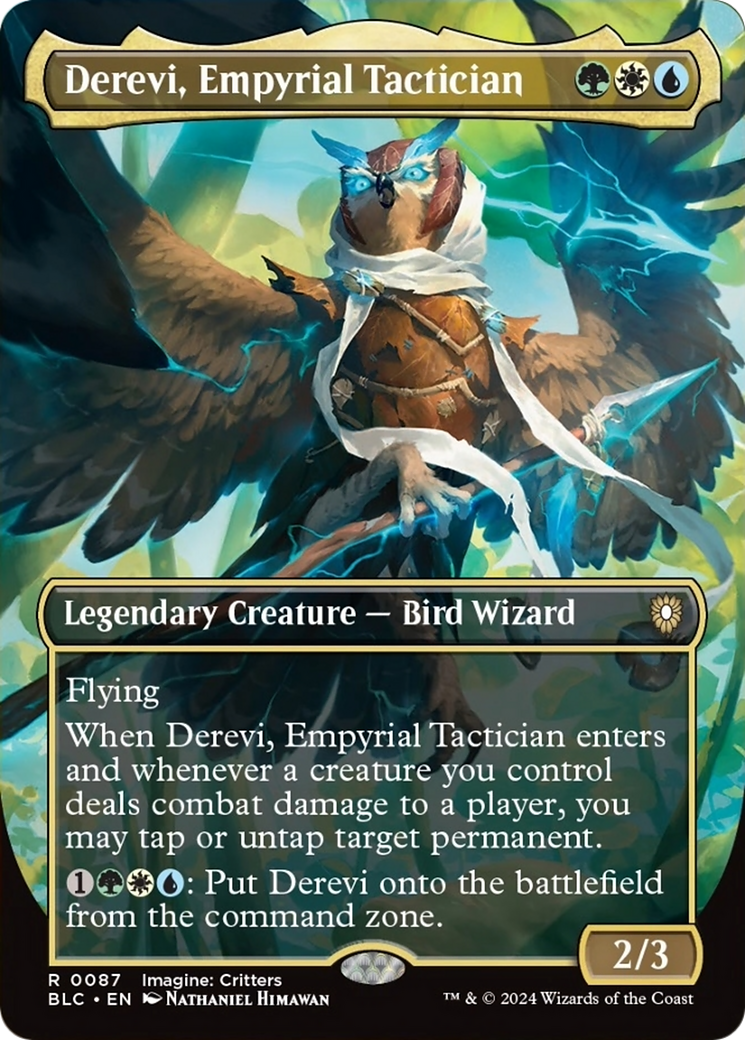 Derevi, Empyrial Tactician (Borderless) [Bloomburrow Commander] | Lots Moore NSW