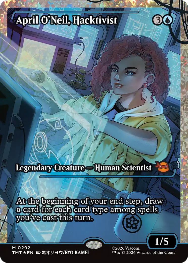 April O'Neil, Hacktivist (0292) (Showcase) (Fracture Foil) [Teenage Mutant Ninja Turtles] | Lots Moore NSW