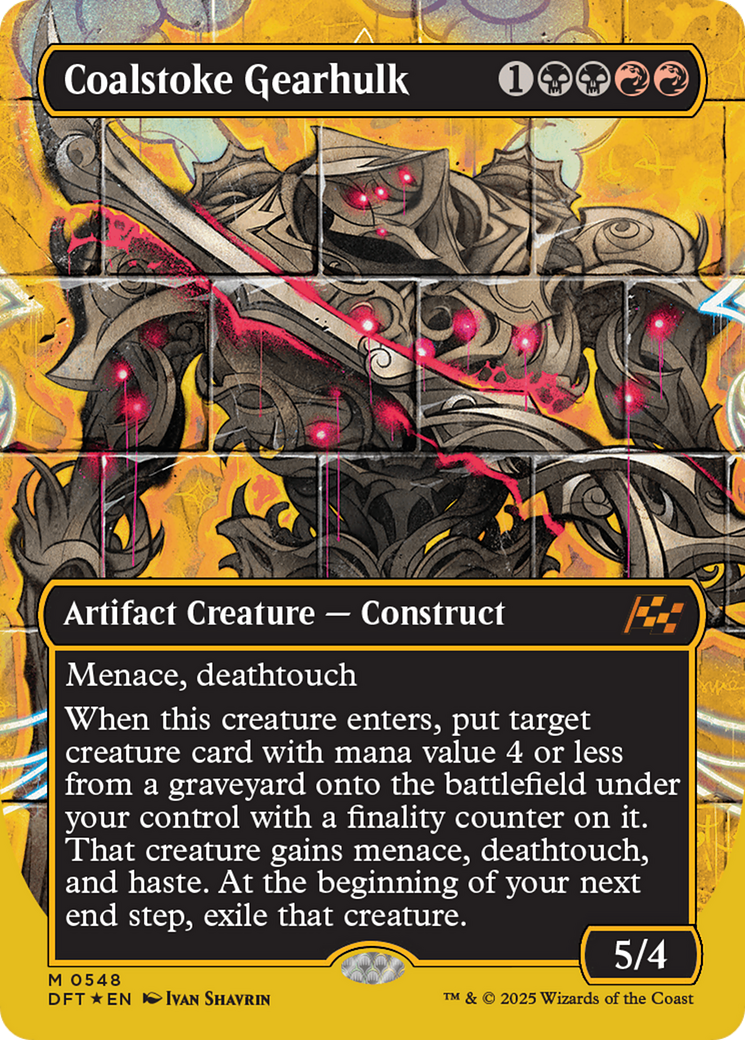 Coalstoke Gearhulk (Borderless) (First-Place Foil) [Aetherdrift] | Lots Moore NSW