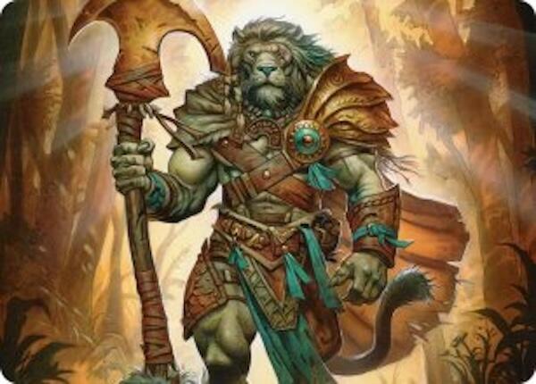 Ajani, Outland Chaperone Art Card [Lorwyn Eclipsed Art Series] | Lots Moore NSW