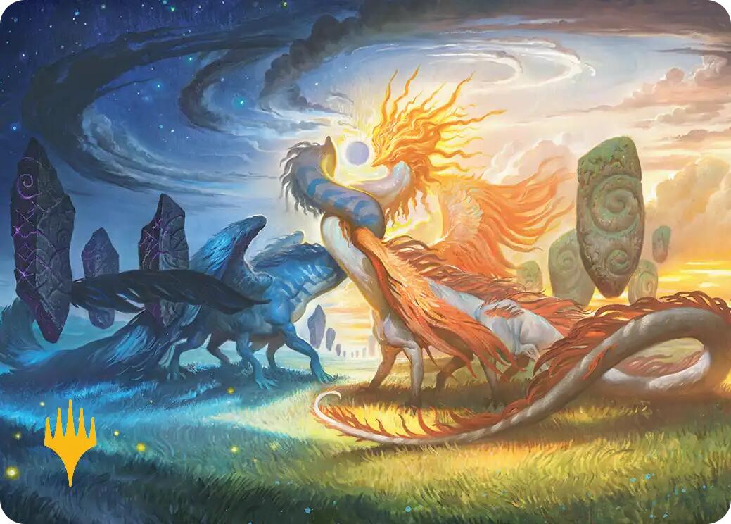 Celestial Reunion Art Card (19/54) (Gold-Stamped Planeswalker Symbol) [Lorwyn Eclipsed Art Series] | Lots Moore NSW