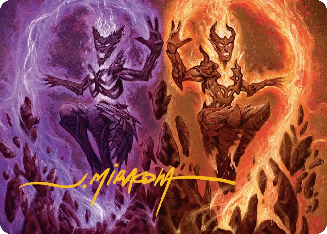 Fire Covenant Art Card (Gold-Stamped Signature) [Lorwyn Eclipsed Art Series] | Lots Moore NSW