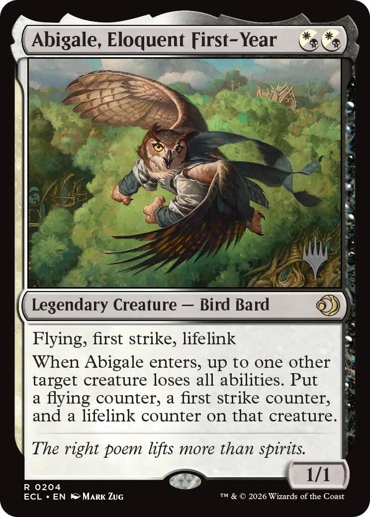 Abigale, Eloquent First-Year [Lorwyn Eclipsed Promos] | Lots Moore NSW