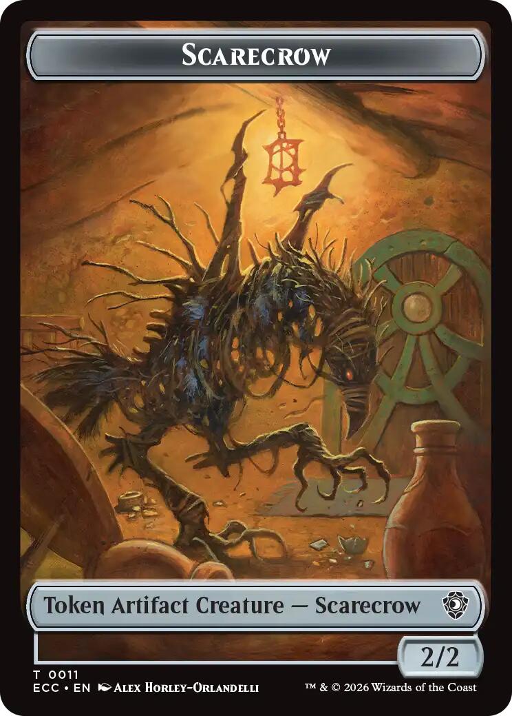 Scarecrow // Treasure Double-Sided Token [Lorwyn Eclipsed Tokens] | Lots Moore NSW