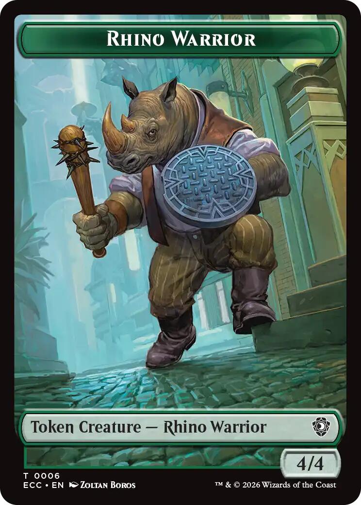 Rhino Warrior // Elemental (0010) Double-Sided Token [Lorwyn Eclipsed Tokens] | Lots Moore NSW
