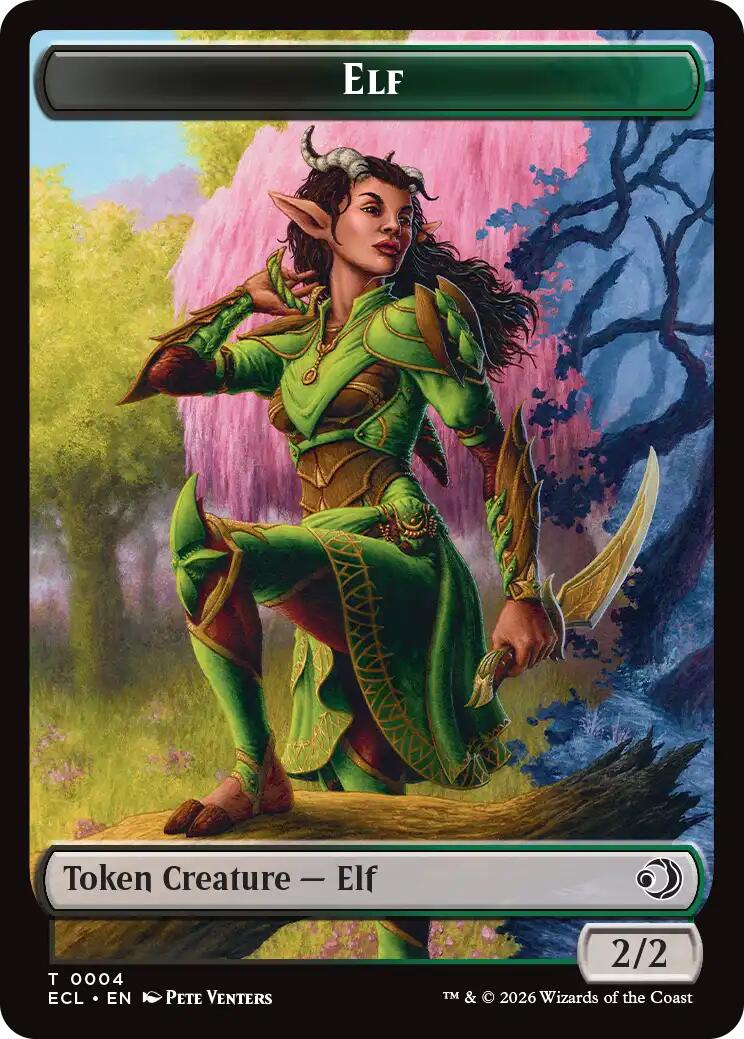 Elf // Kithkin (0007) Double-Sided Token [Lorwyn Eclipsed Tokens] | Lots Moore NSW