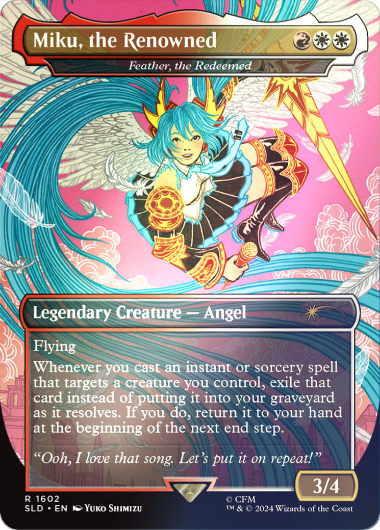 Miku, the Renowned - Feather, the Redeemed (Rainbow Foil) [Secret Lair Drop Series] | Lots Moore NSW